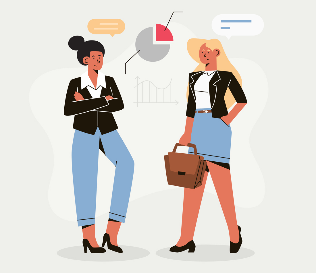 Infinity Edge Business Women Talking